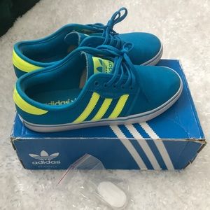 Adidas gazelle,lime green and blue